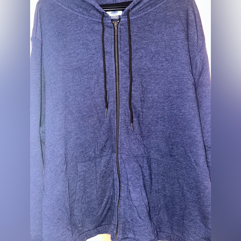 Old navy sweater color blue with hoodie